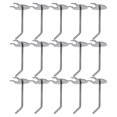 thumbnail image 1 of Wall Storage Hook Heart Shape Hanging Hooks Silver 7.00X2.50X2.50cm Iron 20Pcs, 1 of 3
