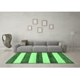 thumbnail image 3 of Ahgly Company Indoor Square Abstract Emerald Green Modern Area Rugs, 7' Square, 3 of 4