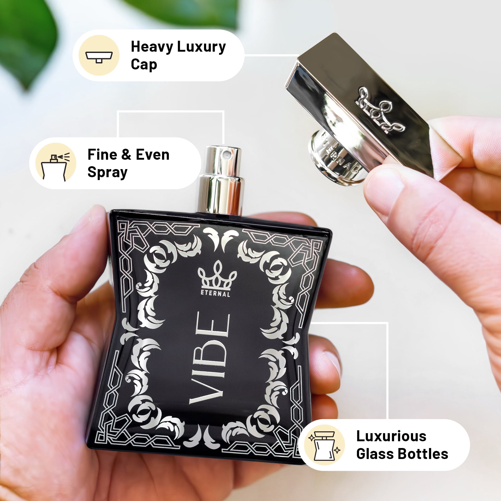 Eternal Fragrance VIBE, Fresh Citrus, Spicy Woody Eau de Parfum, Eternal Fragrance Original Cologne for Men, 3.4 oz (100ml) Spray