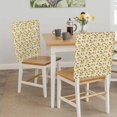 thumbnail image 5 of Summer Fruit Chair Covers Set of 6 Lemon Watercolor Flower Leaf Vintage Linen Chair Back Covers Stretch Removable Washable Slipcovers Protector for Dining Room Kitchen Party Decor, 5 of 9