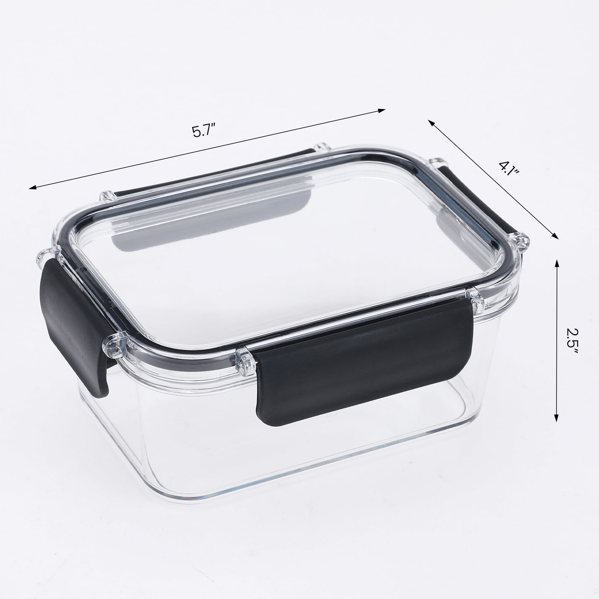 Unique Bargains 5 Packs Food Storage Containers Leakproof Lunch Box 15 oz No-Grid