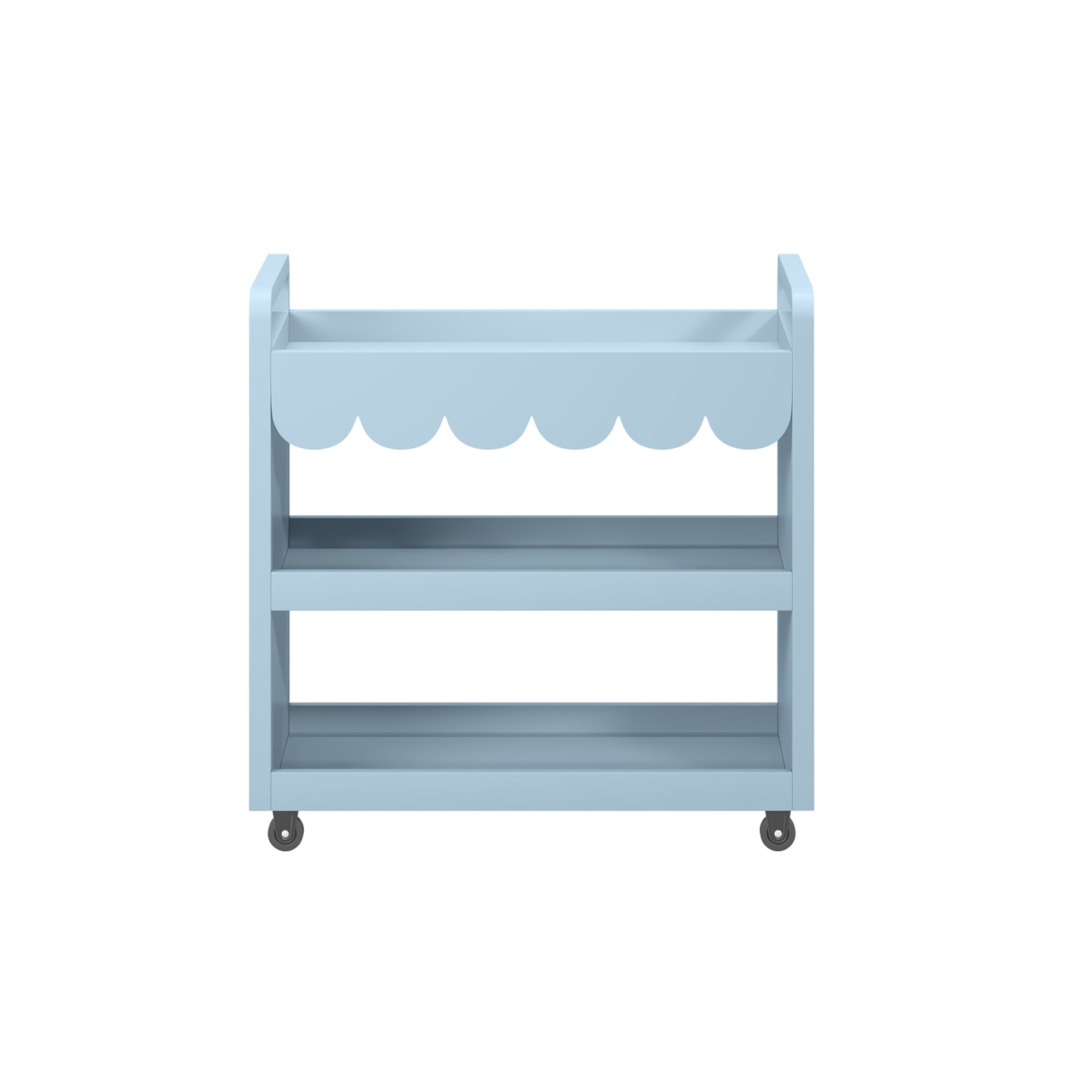 House of Happy Scallop Art Cart , Blue for Kids Classroom, Kids Playroom or Kids Bedroom