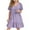AA-Purple, variant on lcziwo Sundresses for Girls 2025 Short Sleeve Elegant Mini Dress Summer Casual V Neck Pleated Flowy Beach Dresses Black Ofertas de Hoy en Liquidación