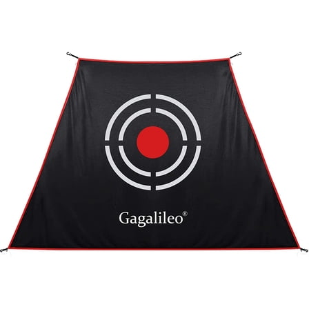 Gagalileo Replacement Golf Target Cloth, Ladder-Shaped (3.6'-7.8' W x 5' H), High-Impact PVC Center with Adjustable Ropes