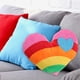 thumbnail image 2 of cojín de peluche con forma de corazón de arcoíris, ideal como regalo creativo para el hogar, la tienda o el coche (estilo corazón)., 2 of 6