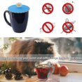 thumbnail image 4 of 8 Pieces Silicone Cup Lid, Food Grade Silicone Drinking Glass Lid Cover, Anti-dust Glass Lid, 4 of 4
