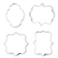 thumbnail image 2 of Bewildely Paquete de 4 moldes para pasteles, DIY, para estudiantes profesionales, para el hogar, cocina, restaurante, panadería, hornear, molde Herramientas y accesorios para hornear Blanco NO1, 2 of 6