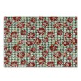 thumbnail image 1 of Floral Cutting Board, Vintage Classic with Scottish Houndstooth Vivid Rose Florets Feminine Pattern, Decorative Tempered Glass Cutting and Serving Board, Small Size, Hunter Green Ruby, by Ambesonne, 1 of 1