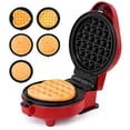 thumbnail image 1 of Holstein Housewares Mini gofres y plancha 5 en 1 – Aparato personal de 4 pulgadas con 7 placas antiadherentes extraíbles, hace cachorros, gatitos, gofres en forma de corazón, panqueques, huevos y más, 1 of 5