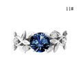 thumbnail image 1 of LLQkigsxse Teen Girl Ring Set Women's Silver Floral Transparent Flower Vine Leaf Rings Wedding, 1 of 1