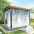 thumbnail image 6 of Outdoor Curtains for Patio Waterproof, Eucalyptus Leaves Outdoor Privacy Panels Grommet, Light Blue Summer Botanical Weeping Blackout Outside Curtains for Porch/Cabana 54"x95", 2 Panels, 6 of 8
