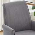 thumbnail image 5 of S-HOME Ergonomic Mid-Back Liftable Office Chair in Striped Fabric with Golden Base and Memory Foam Cushion , Gray, 5 of 7