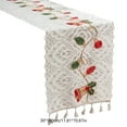 thumbnail image 3 of Zawou Christmas Bells Hollow Table Runner with Tassel, Crocheted Insulation Tea Mat and Surrounding Festive Décor for Winter Holiday Table, Small White, 3 of 7