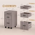 thumbnail image 3 of HOMCOM 3 Drawer File Cabinet with Hanging Bars for Letter A4 Size, Grey, 3 of 10