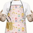 thumbnail image 2 of Fairy Tale Princess Pattern Apron-Garden Aprons for Women with Pockets-Cotton Linen Waterproof Kitchen Cooking Gardening Aprons Adjustable for Kitchen,Cooking,BBQ and Salon 33x27 Inch, 2 of 3