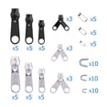 thumbnail image 3 of Juego De 84 Uds. De Alicates De Corte De Extremo Con Cabezal De Cremallera, Kit De Reparación De Repuesto De Cremallera, Bolsos De Chaqueta De Ropa De Nailon Pintado De Aleación De Zinc Yuarrent HA020267-00, 3 of 5