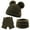 Army Green, variant on Baby Girls Knitted Winter Hat Scarf Gloves Set Warm Twist Toddler Beanie Neck Warmer Kids Boys Hat with Pompom (Navy)