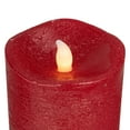 thumbnail image 6 of Northlight LED Flickering Flameless Textured Wax Pillar Candles - 8" - Red - Set of 3, 6 of 6