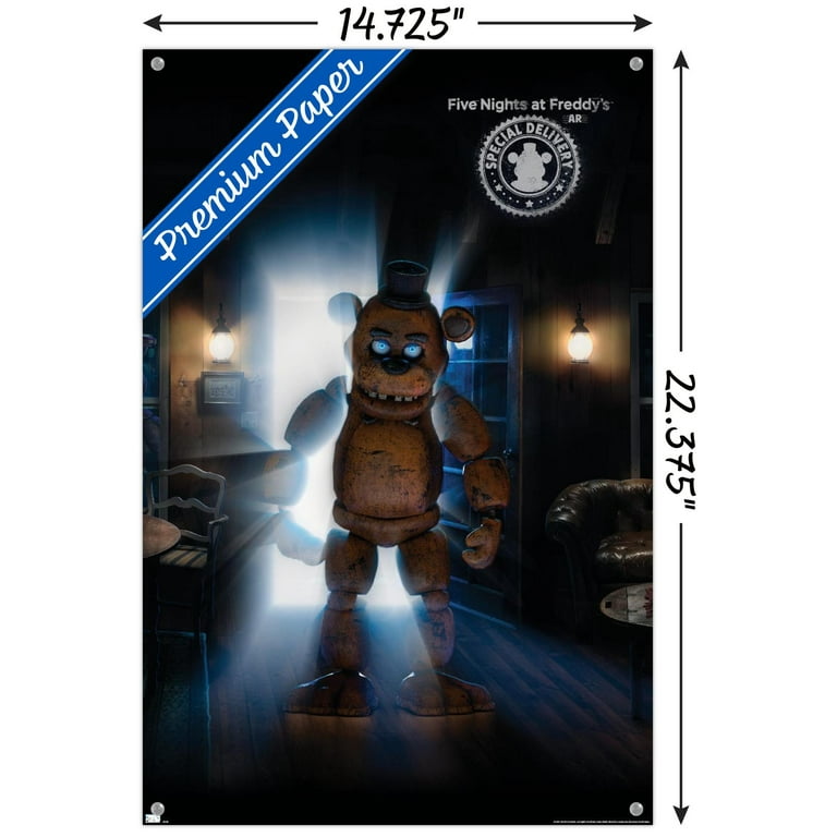 Five Nights at Freddy's - Quad Wall Poster with Push Pins, 22.375