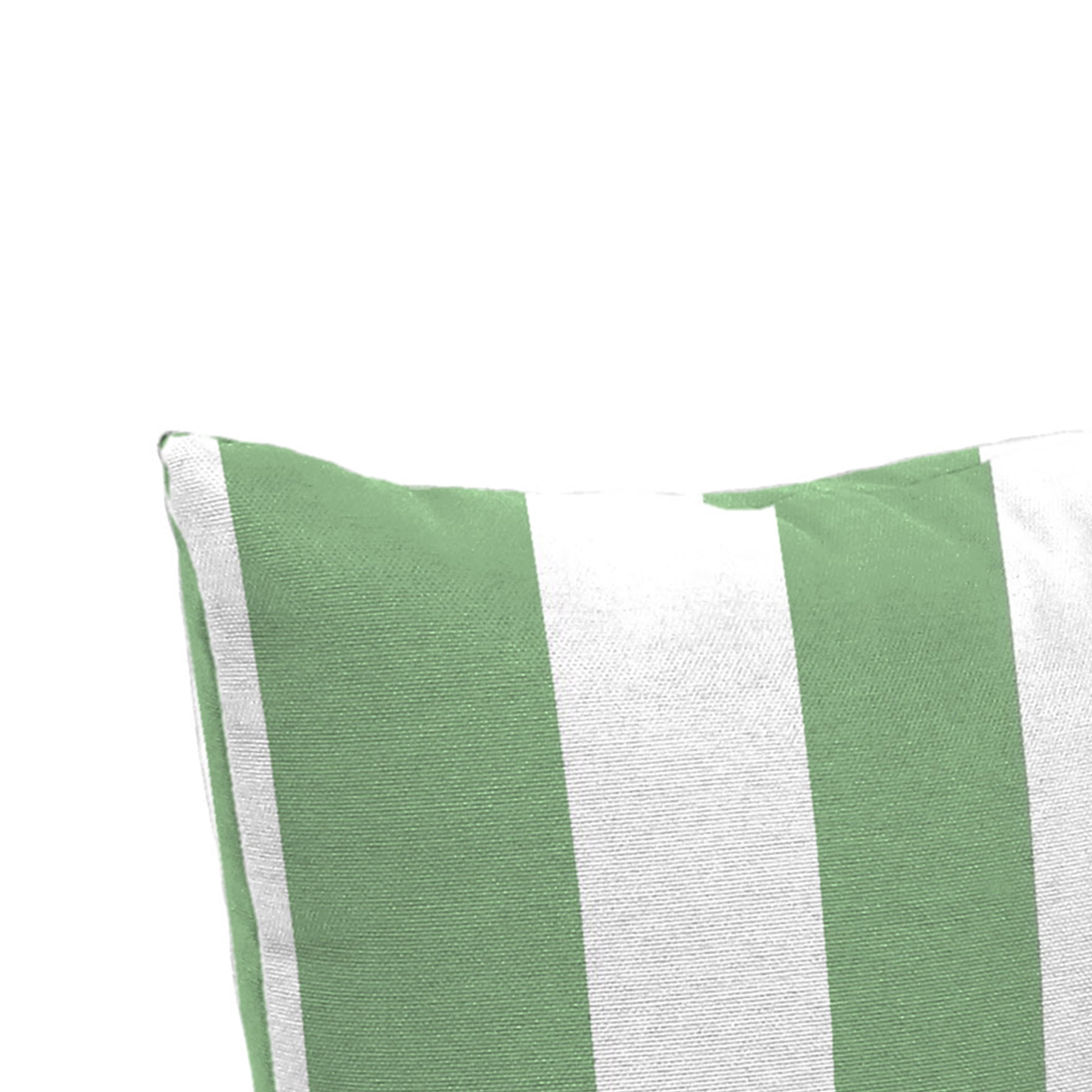 Jordan Manufacturing 14" x 20" Awning Cucumber Green Stripe Rectangular Outdoor Lumbar Throw Pillow (2 Pack)