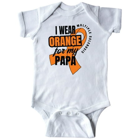 

Inktastic I Wear Orange For My Papa Multiple Sclerosis Awareness Gift Baby Boy or Baby Girl Bodysuit