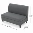 thumbnail image 4 of Causeuse Restonic - Design Moderne avec Pattes en Bois, 100 % Polyester, Solution de Rangement, 4 of 12