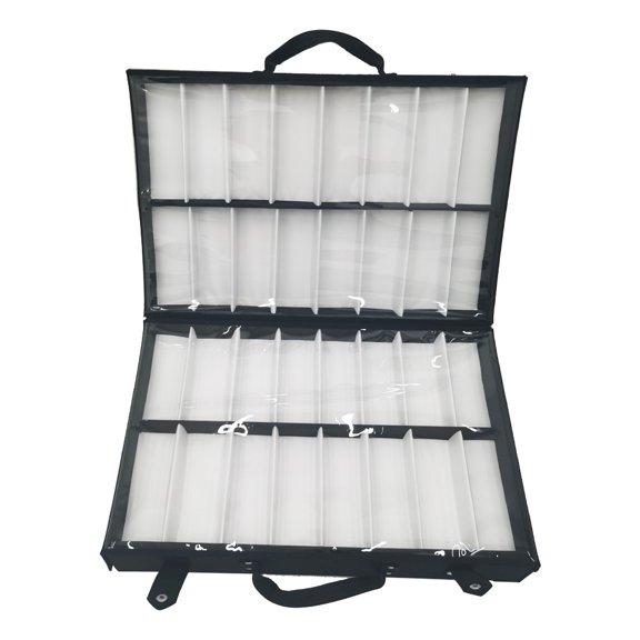 Techtongda 64 Pairs Portable Eyeglasses Display Case Suitcase Storage Foldable Optical Glasses Display Box