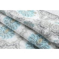 thumbnail image 3 of Cozy Line Home Fashions Peace of Mind Bedding Quilt Set, Light Sky Blue Aqua White Grey Printed 100% Cotton Reversible Coverlet Bedspread for Women, (Phacelia, Queen - 3 Piece), 3 of 3