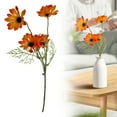 thumbnail image 2 of Valentine's Day Fake Flower Ornament,Artificial Sunflowers,Fake Flowers for Grave Bouquet,for Bridal Bouquets Wedding Centerpieces Decor Party Table Gravesites Fall Floral Home Decoration(Orange), 2 of 9