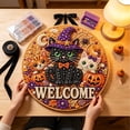 thumbnail image 2 of Halloween Diamond Art Kits For Adults Clearance, DIY Pearl Diamond Art, Hanging Ornament For Halloween Front Door Decor, DIY Fall Home Decor Wall Art, Halloween DIY Gift (C), 2 of 6