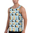 thumbnail image 2 of Fotbe FUNNY CAT IS DRINKING WATER Pattern Men's Quick Dry Workout Tank Top Gym Muscle Tee Fitness Bodybuilding Sleeveless T Shirt Breathable Workout Shirt-Large, 2 of 9