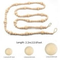 thumbnail image 5 of 86In/pc Farmhouse Beads Wood Bead Garland Rustic Prayer Beads Boho Beads with Tassels Walling Hanging Garland for Rustic Country Decor (Burlywood), 5 of 8