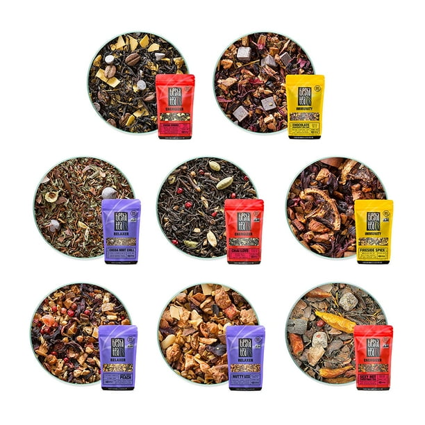 Tiesta Tea Holiday Loose Leaf Tea Sampler Set, 8 Pack (8 x 1 oz)
