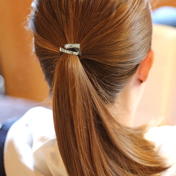 NIAIZEK Metal Elastic Hair Tie with Geometric Hair Cuffs for Women, , 1 Pack