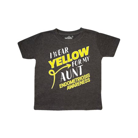 

Inktastic I Wear Yellow for My Aunt- Endometriosis Awareness Gift Toddler Boy or Toddler Girl T-Shirt