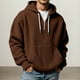 thumbnail image 1 of MHFRRA Sudadera con Capucha de Mezcla Suave con Bolsillo Frontal para Mayor Comodidad y Calidez Informal Marrón, 1 of 4