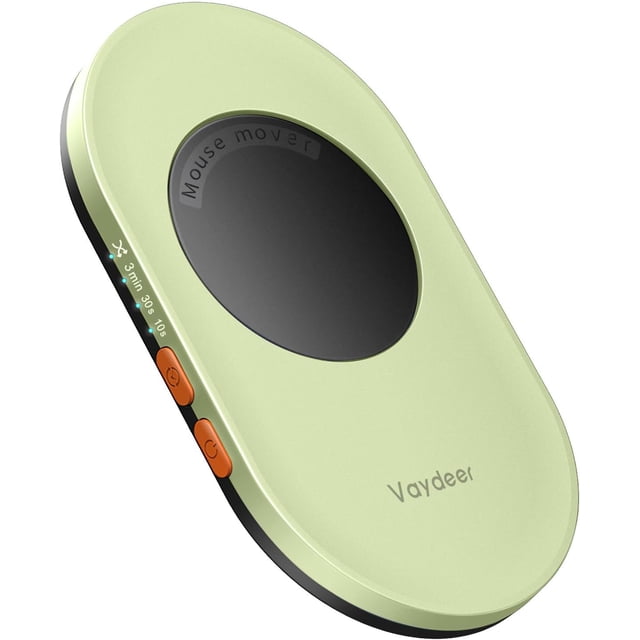 FANZC-Vaydeer Ultra Slim Mouse Mover, Air 3 Mouse Jiggler with Adjustable Interval Timer, Undetectable & Noiseless, Simulates Realistic Mouse Movement, Driver-Free for Keeping The PC Active (Bright G