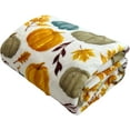 thumbnail image 7 of Serafina Home Fall Home Decor Throw Blanket, Thanksgiving, Orange Pastel Pumpkins, Polyester Fiber Cozy Fuzzy, 70 x 50 Inch, 7 of 7