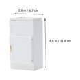 thumbnail image 2 of Mobutofu Mini Maison Modèle Mini Frigo Bois Blanc Lot de 1 Décoratif Détails Réalistes, 2 of 8