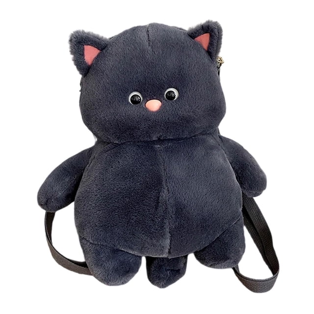 Mochila de peluche de , bolsa de hombro para mujeres, niñas y niños, para ir de compras o fiestas. Gris