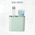 thumbnail image 4 of Unique Bargains Wall Mount Toothbrush Holder Stand for Bathroom Green 4.65"x2.48"x4.25" Self Adhesive Tooth Brush Holder, 4 of 7