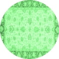 thumbnail image 1 of Ahgly Company Indoor Round Oriental Emerald Green Modern Area Rugs, 6' Round, 1 of 4