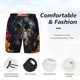 thumbnail image 3 of Fotbe Colorful Floral Black Dog Traje de Baño para Hombre – Shorts de Natación de Secado Rápido con Forro y Bolsillos-XX-Large, 3 of 6