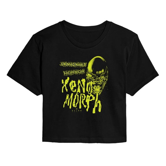 Alien - Xenomorph Spookshow - Juniors Cropped Graphic T-Shirt