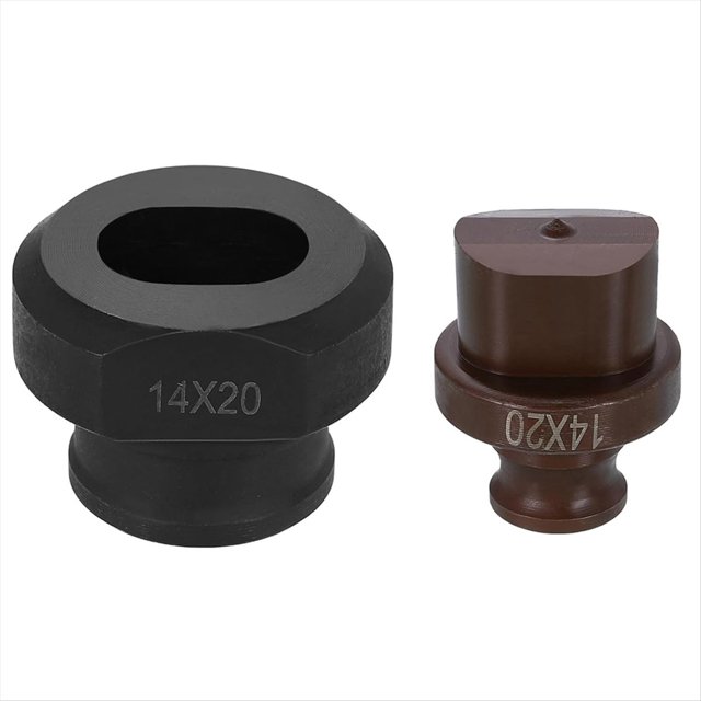 Perforadora HidráUlica de 14 X 20 mm con Orificio Ovalado, Acero 40Cr, Kit de PerforacióN EléCtrica para MáQuina de PerforacióN EléCtrica -20 y JP-20.