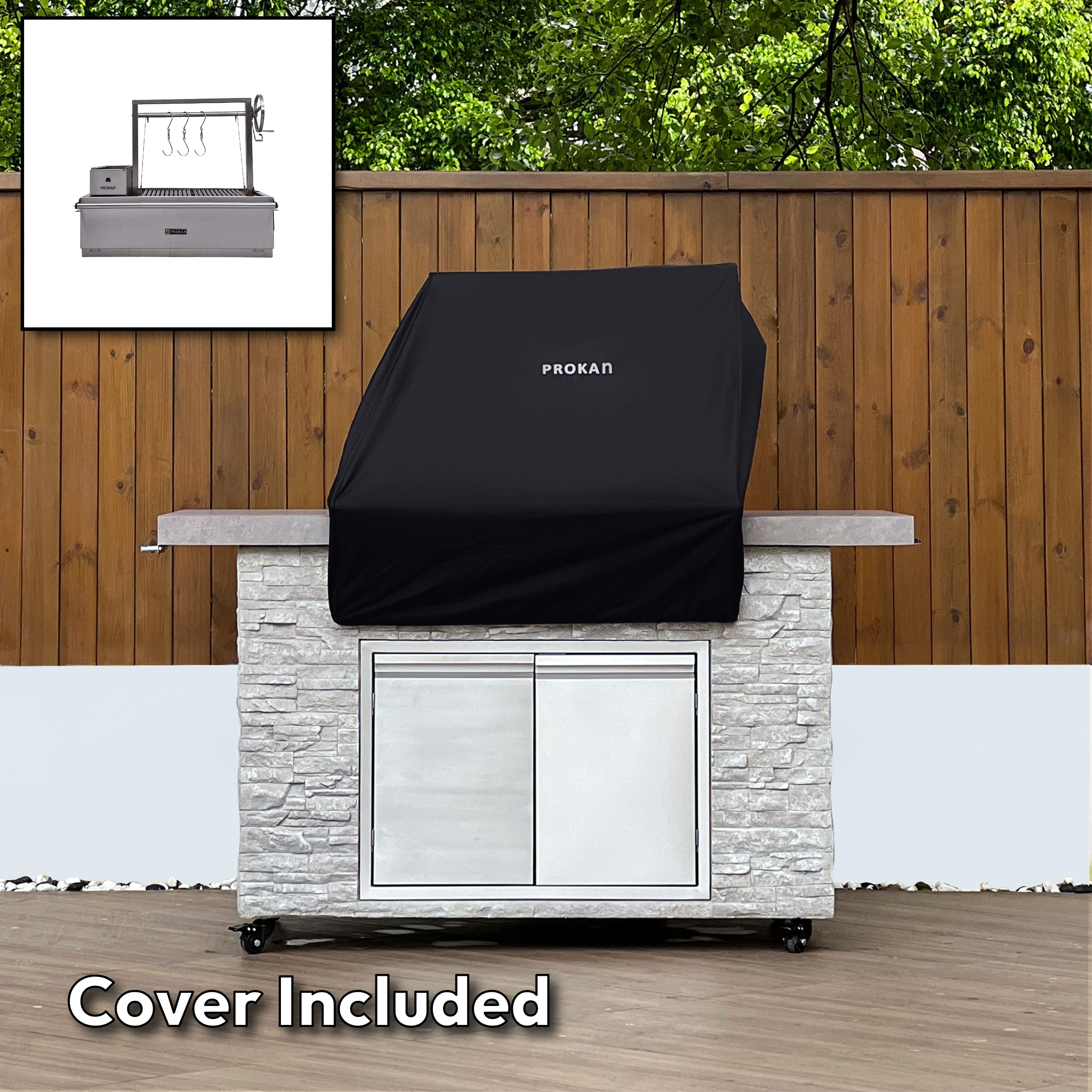 36" Infinity SS304 Built-in Argentine Charcoal and wood BBQ Grill