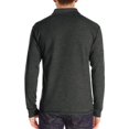 thumbnail image 4 of Caqnni Mens Fashion Casual Front Placket Basic Long Sleeve Henley T-Shirts (Dark Gray,XXL), 4 of 6