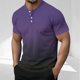 thumbnail image 2 of Top de Color Sólido Casual de los Hombres, Camiseta de Cuello Redondo Botón de Manga Corta de Moda para Uso Al Aire Libre Y Diario, Camiseta de Invierno Cómoda, 2 of 9