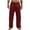 Red, variant on Erwazi Men's Solid Casual Athletic Pants Elastic Waist with Internal Drawstring Trendy Trousers