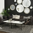 thumbnail image 2 of Square White Marble Top andd Black Metal Base Coffee Table, 2 of 2